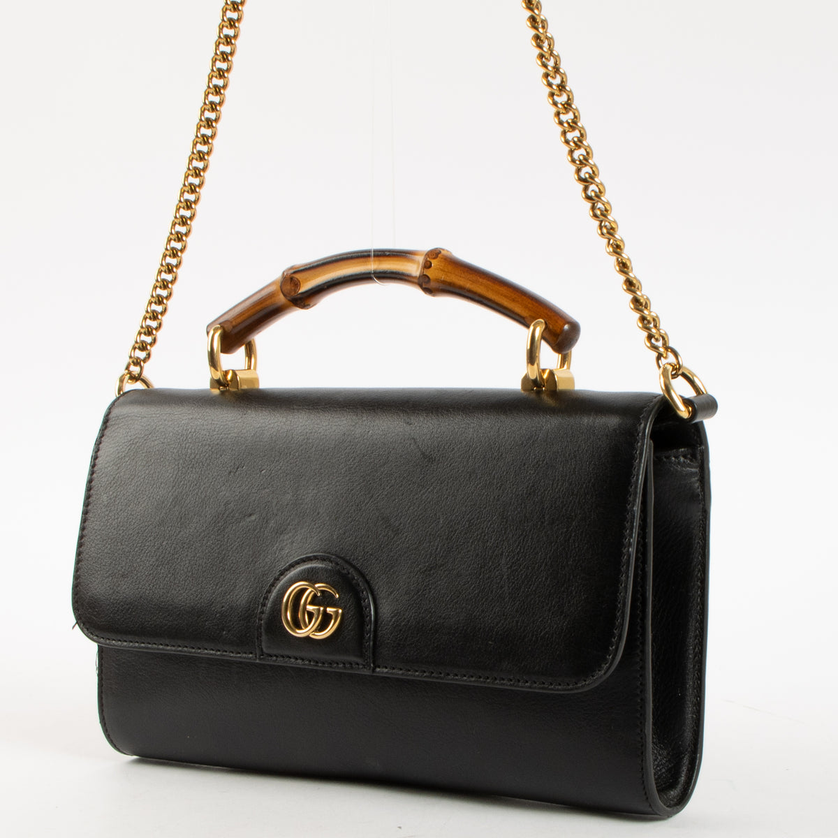 Shop this authentic Gucci Black Bamboo Top handle Pre-Loved on Labellov.com