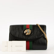 Shop this authentic Gucci Black Rajah Mini Leather Crossbody pre-loved on Labellov.com
