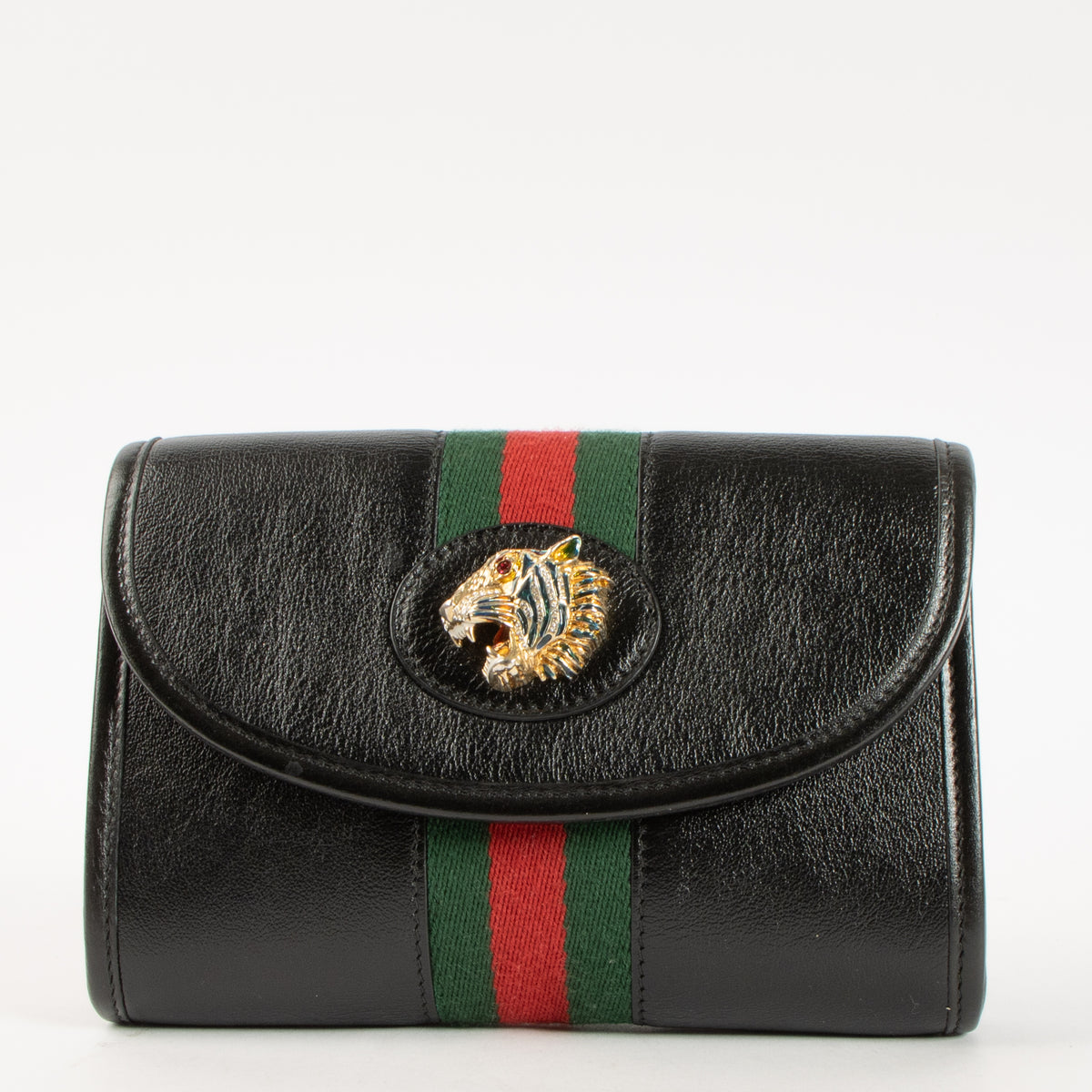 Shop this authentic Gucci Black Rajah Mini Leather Crossbody pre-loved on Labellov.com