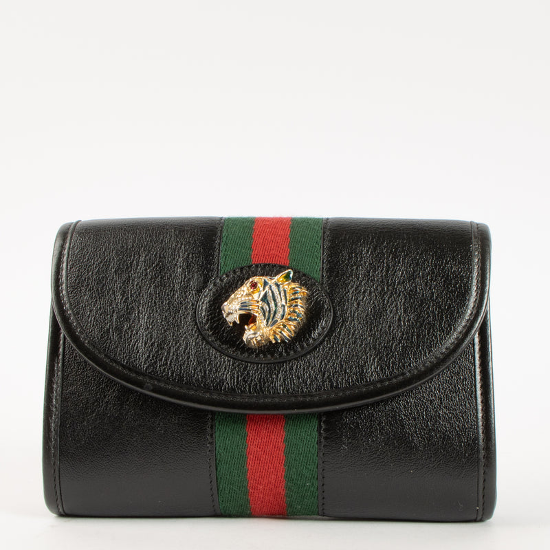 Shop this authentic Gucci Black Rajah Mini Leather Crossbody pre-loved on Labellov.com