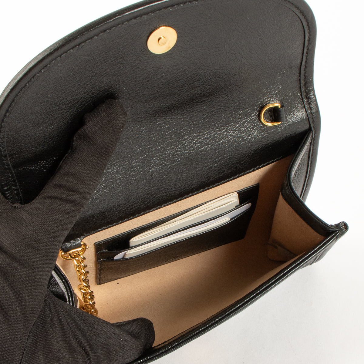 Shop this authentic Gucci Black Rajah Mini Leather Crossbody pre-loved on Labellov.com