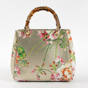Shop this authentic Gucci Printed Flora Bamboo Shopper Mini Pre-Loved on Labellov.com