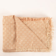 Shop this authentic Gucci Pink GG Monogram Wool Silk Blend Shawl pre-loved on labellov.com