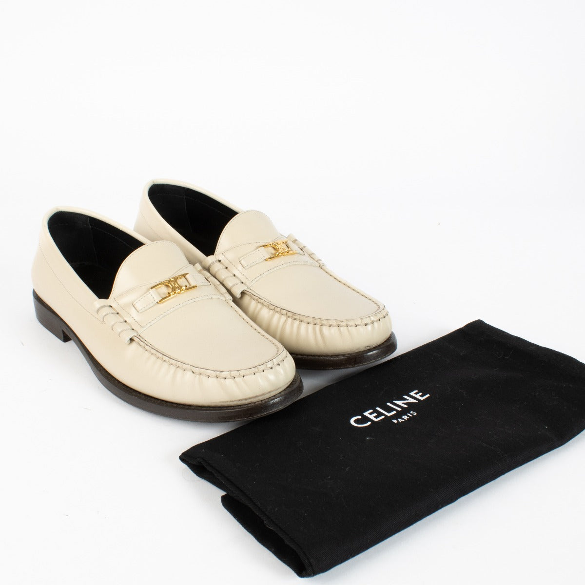 Authentic pre-loved Celine Milk Luco Loafers in Calfskin — Size 39.5 on Labellov.com