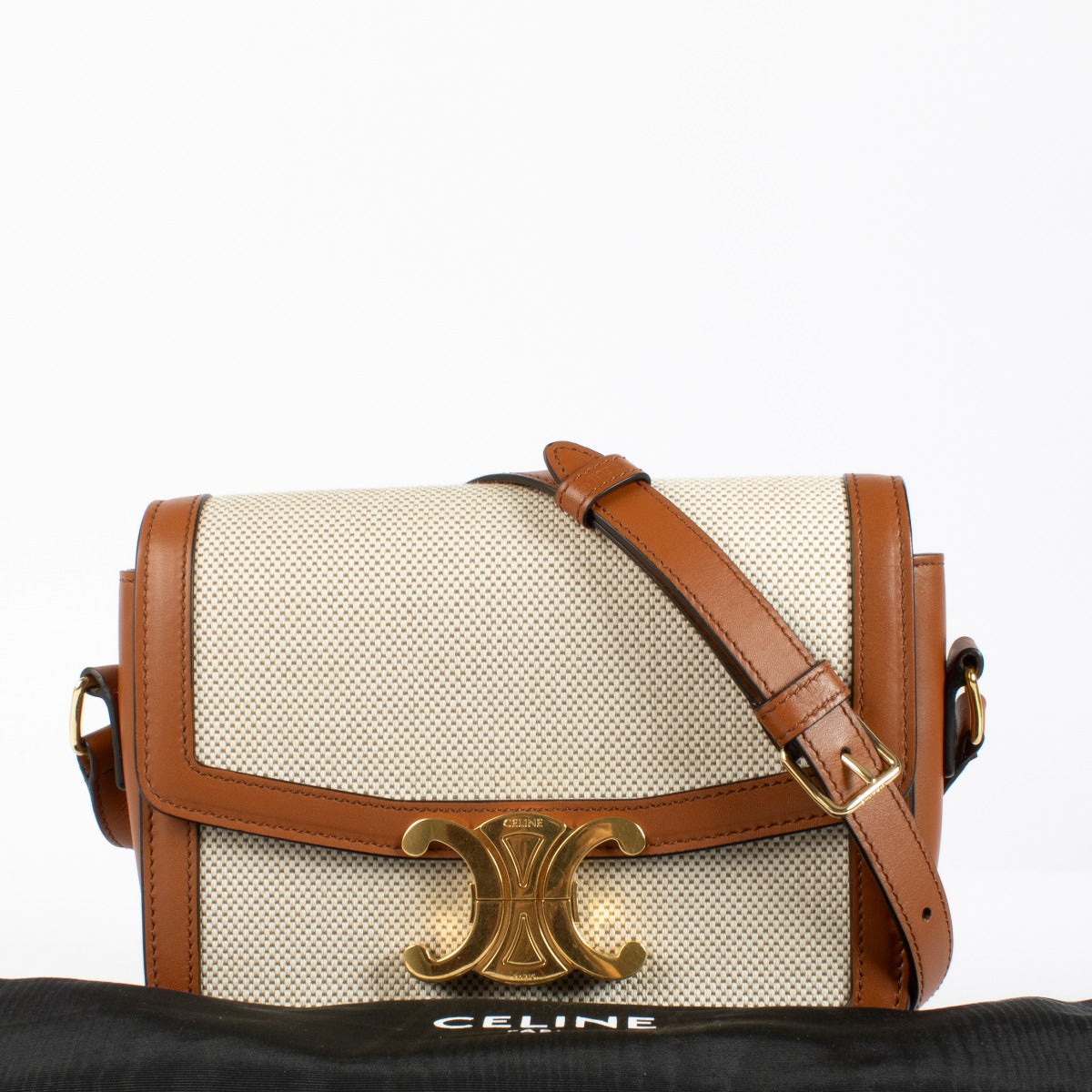 Authentic pre-loved Celine Canvas Triomphe Crossbody Bag on Labellov.com
