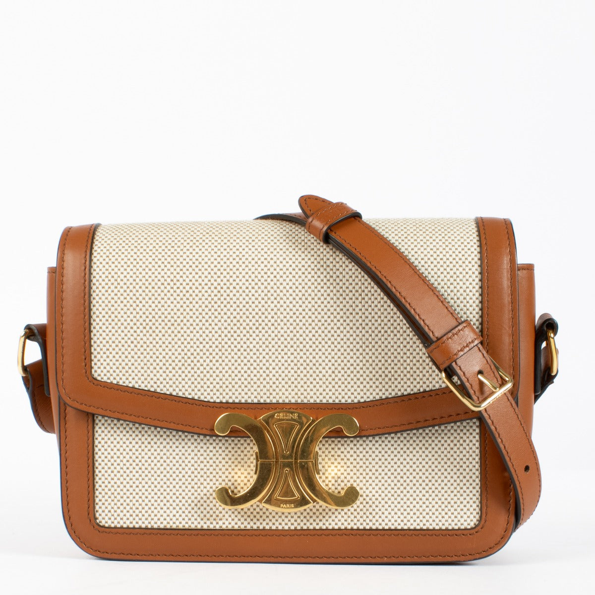 Authentic pre-loved Celine Canvas Triomphe Crossbody Bag on Labellov.com