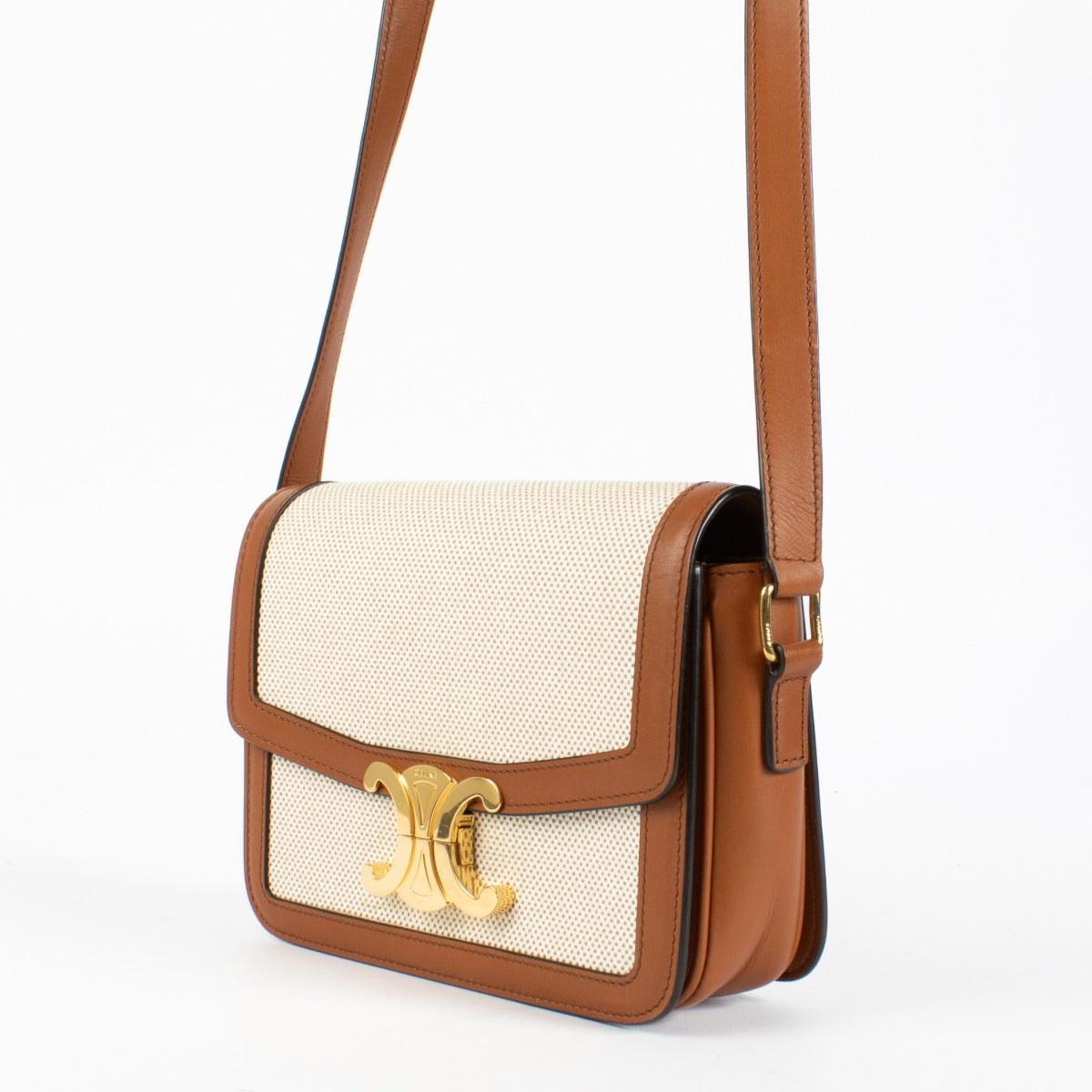 Authentic pre-loved Celine Canvas Triomphe Crossbody Bag on Labellov.com