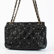 Shop the authentic Chanel Black Quilted Lambskin Pearl Flap Bag at Labellov.com.