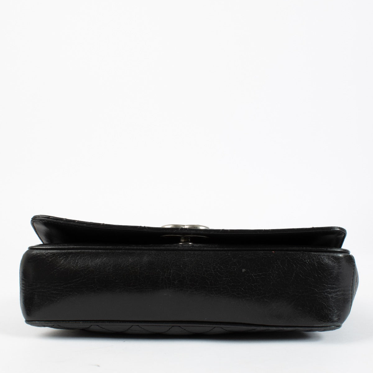 Shop the authentic Chanel Coco Boy Medium Quilted Glazed Calfskin Flap Bag in Noir with ruthenium hardware at Labellov.com.
