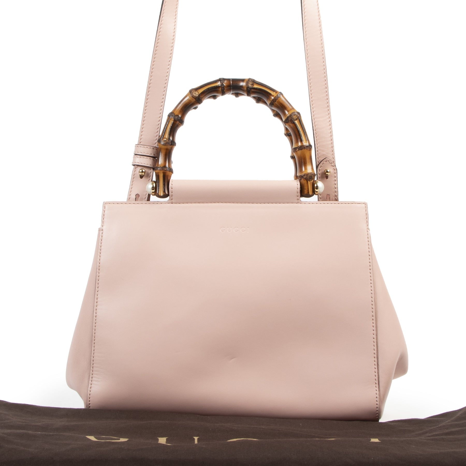 Gucci Nymphaea Bamboo small leather tote online at the best price