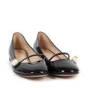 Gucci Black Patent Ballet Flats - Size EU39