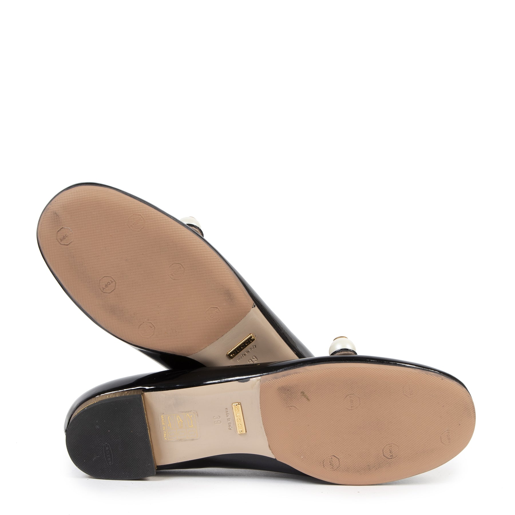Gucci Black Patent Ballet Flats - Size EU39