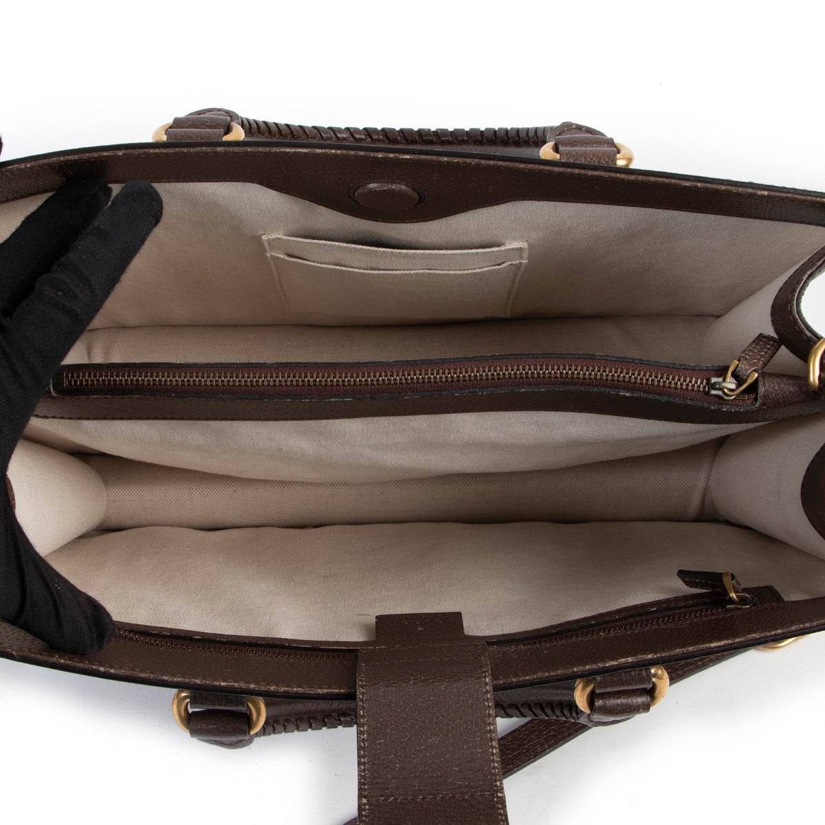 Sac à poignée supérieure Gucci Animalier en cuir marron
