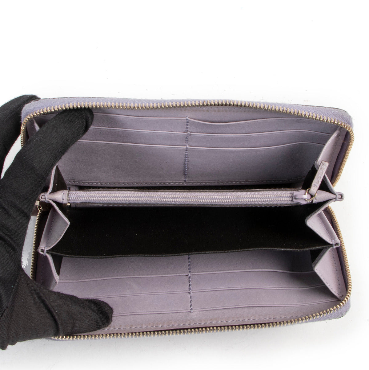 Gucci 'Cannes' Lilac Zip-Around Wallet