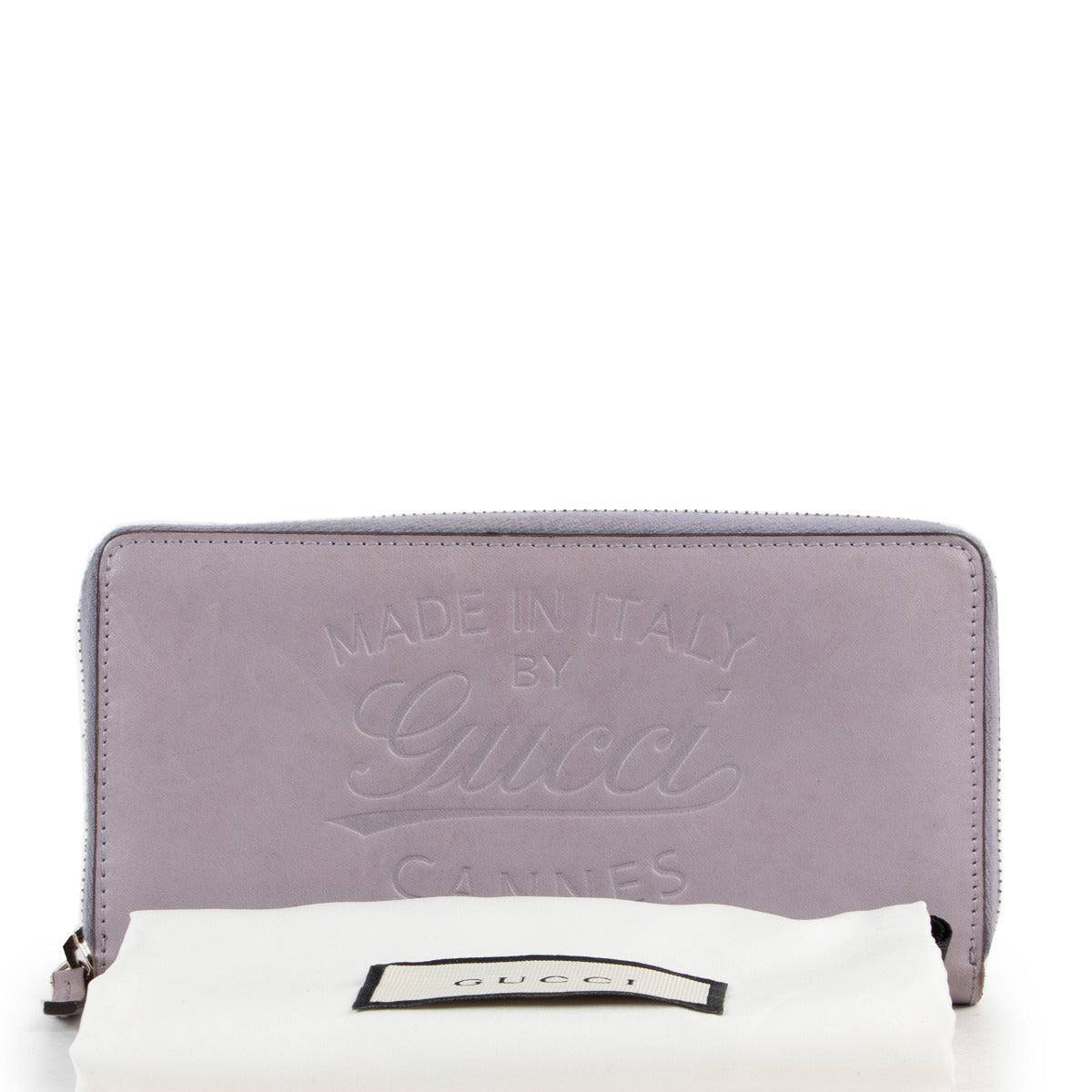 Gucci 'Cannes' Lilac Zip-Around Wallet