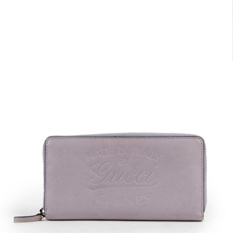 Gucci 'Cannes' Lilac Zip-Around Wallet