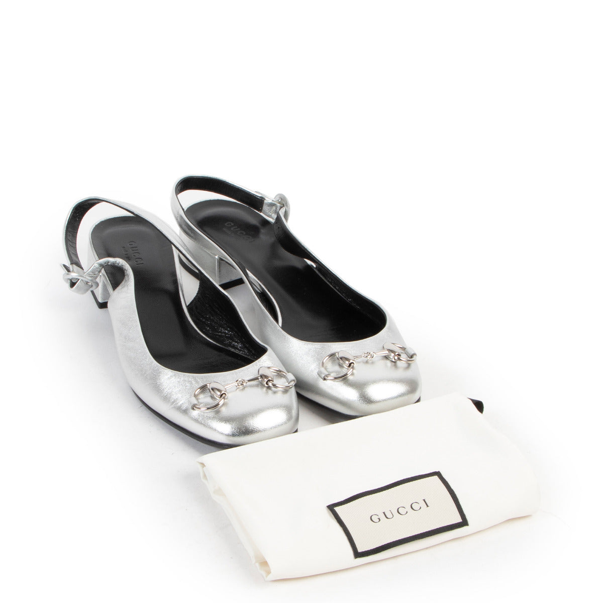 Gucci Zilveren Horsebit Ballerina's - maat 39