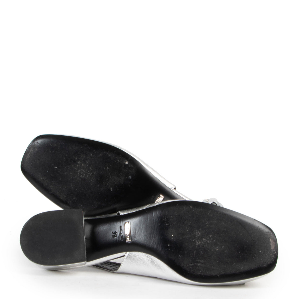 Gucci Zilveren Horsebit Ballerina's - maat 39