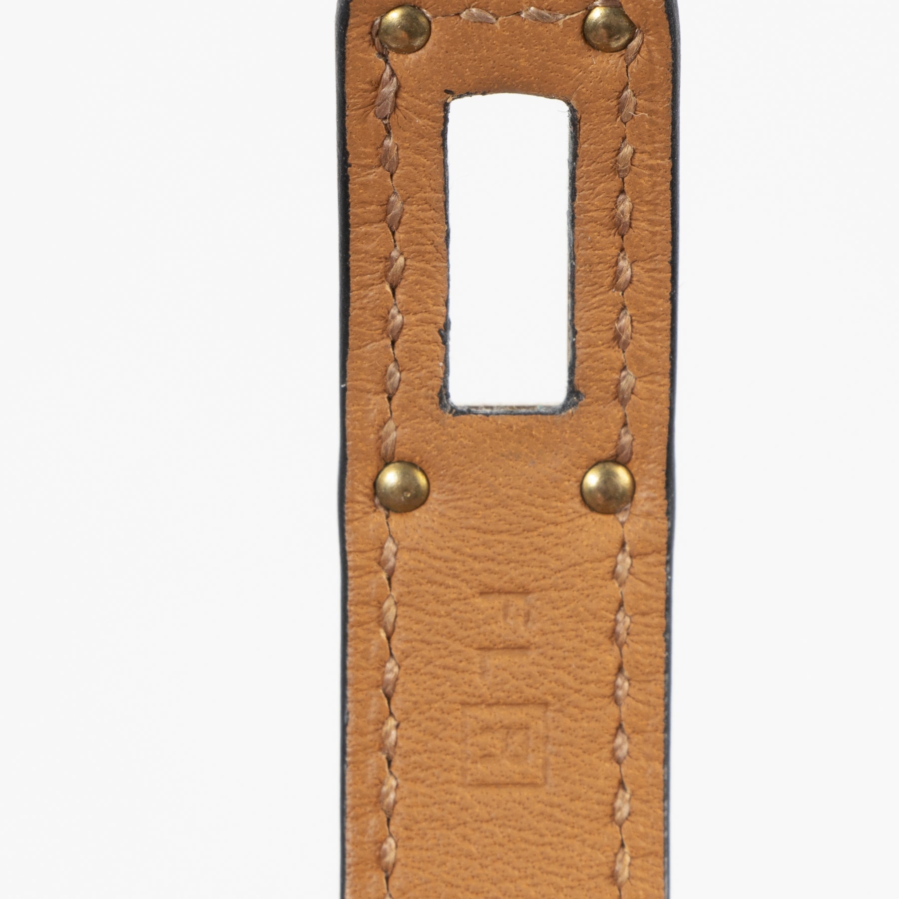 Hermès Kelly Turnlock Leather Bracelet 'Bleu Nuit' GHW