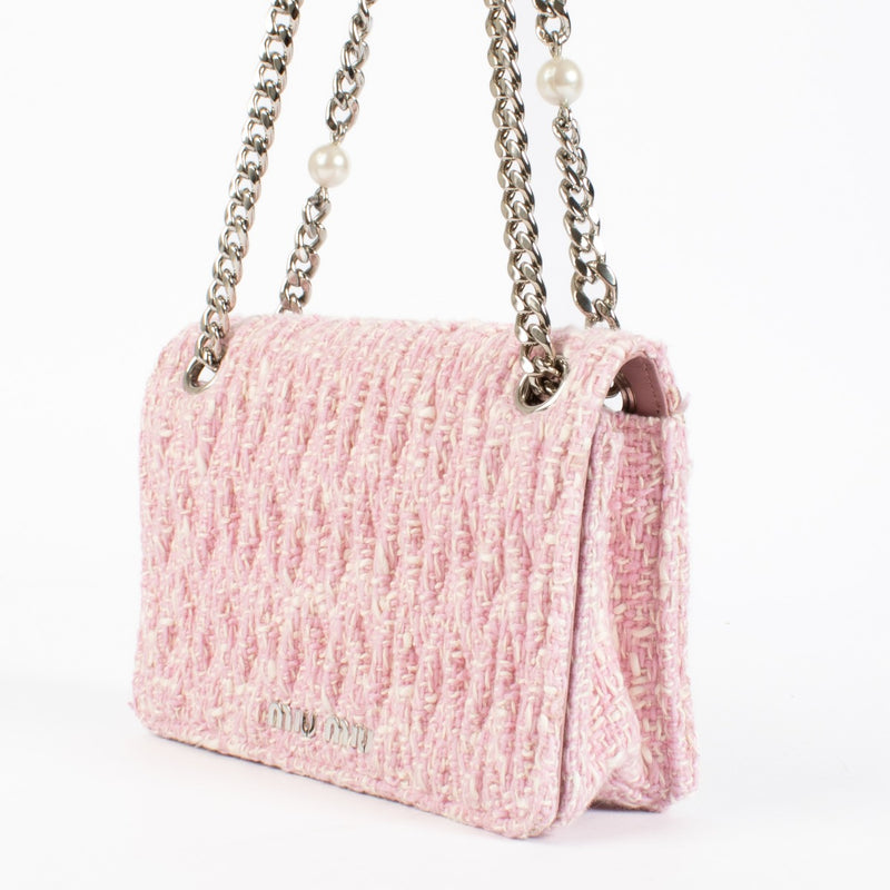 Authentic preloved Miu Miu Rosa Matelassé Tweed Mini Bag on Labellov.com