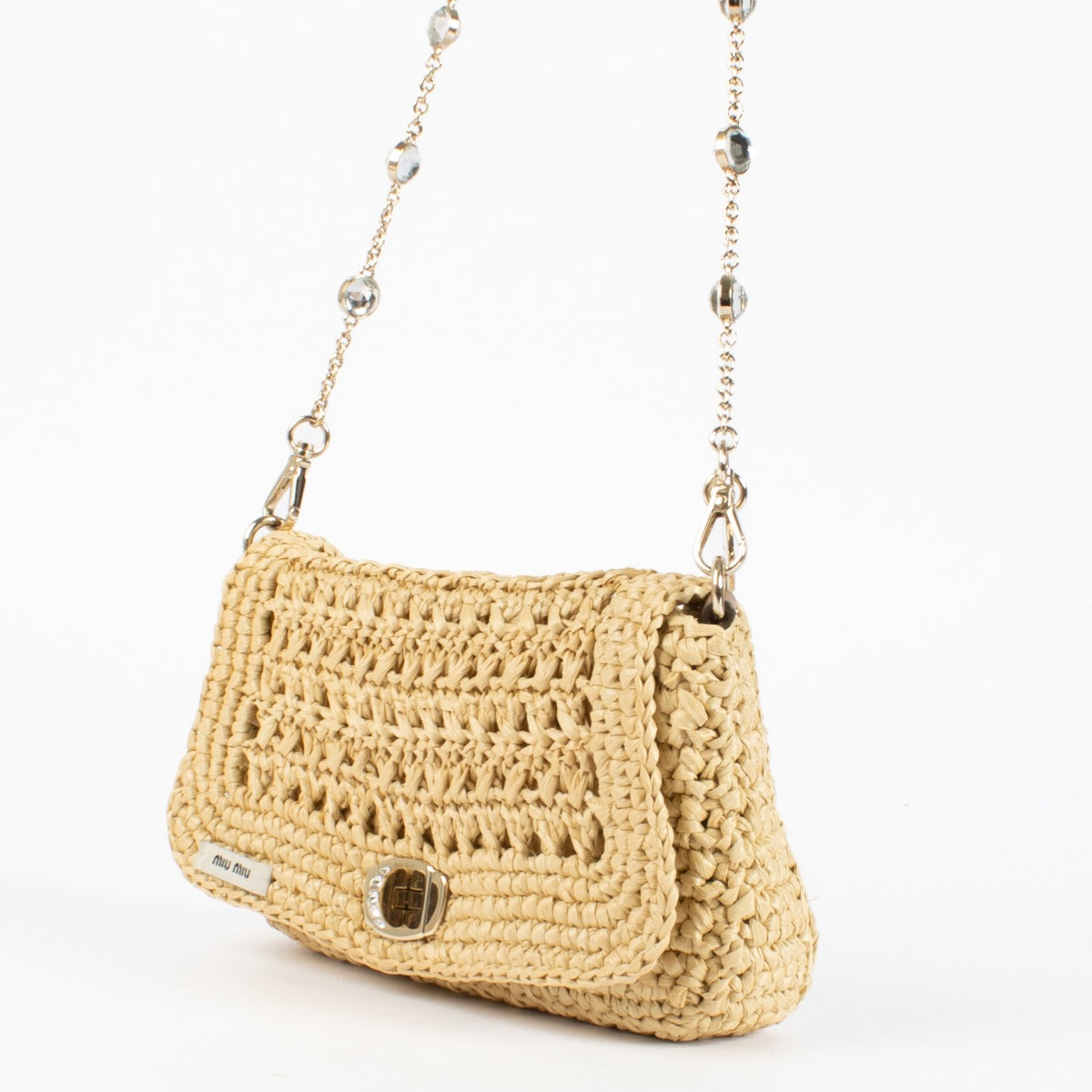 Authentic preloved Miu Miu Natural Raffia Bag on Labellov.com