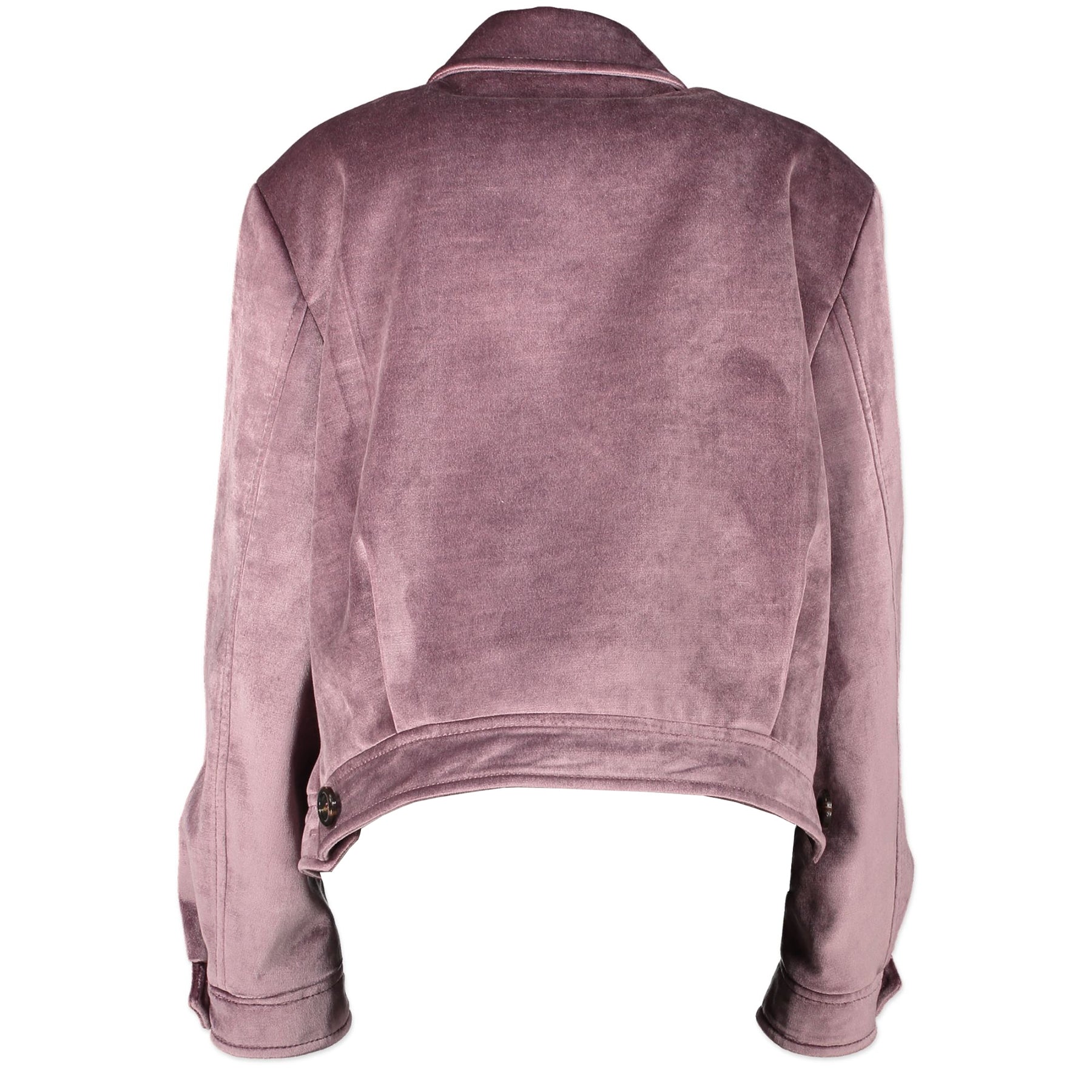Authentic secondhand Miu Miu FW16 Purple Velvet Beaded Appliqué Jacket - Size IT46 designer clothing designer brands fashion luxury vintage webshop safe secure online shopping