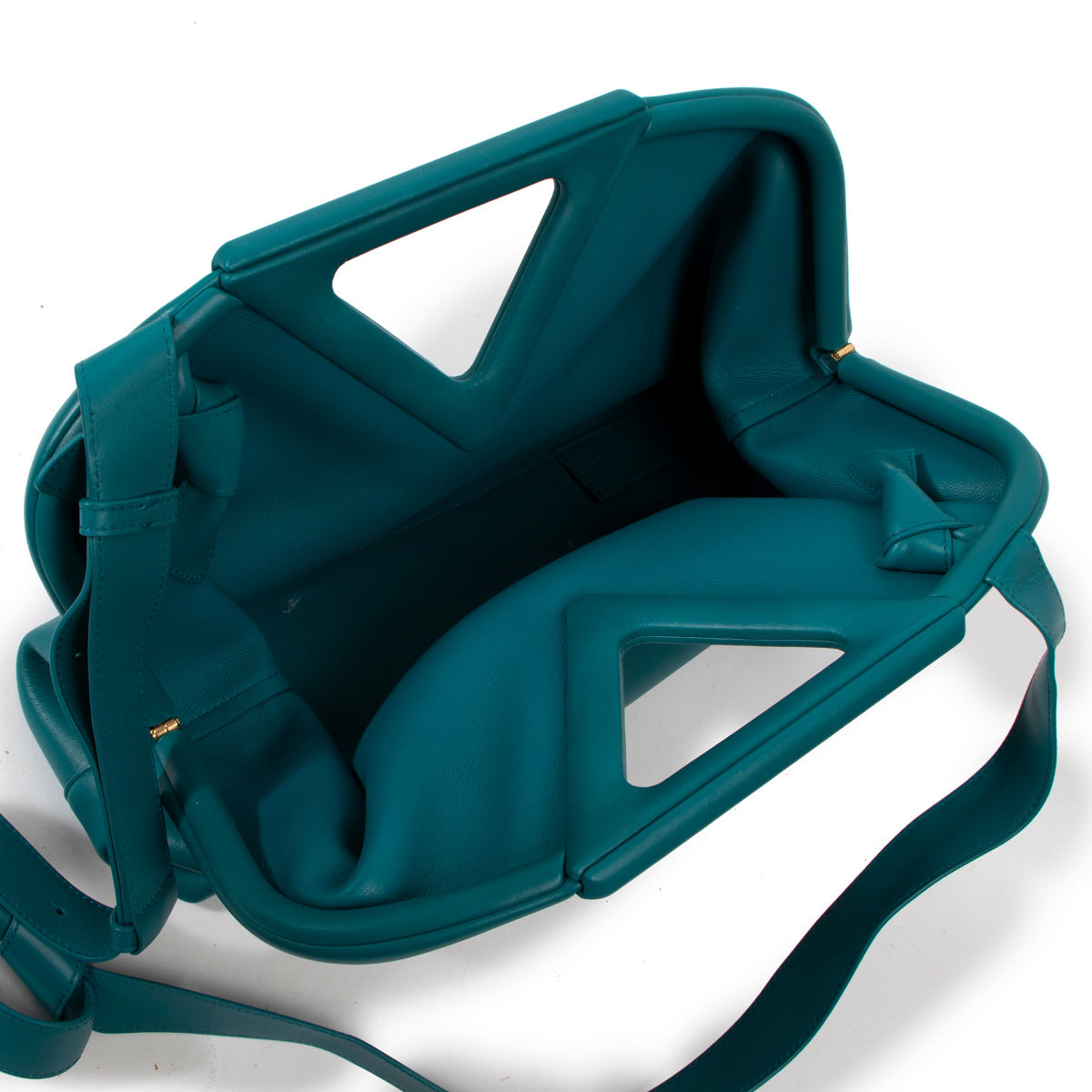 Bottega Veneta Point Medium Mallard Top Handle Bag