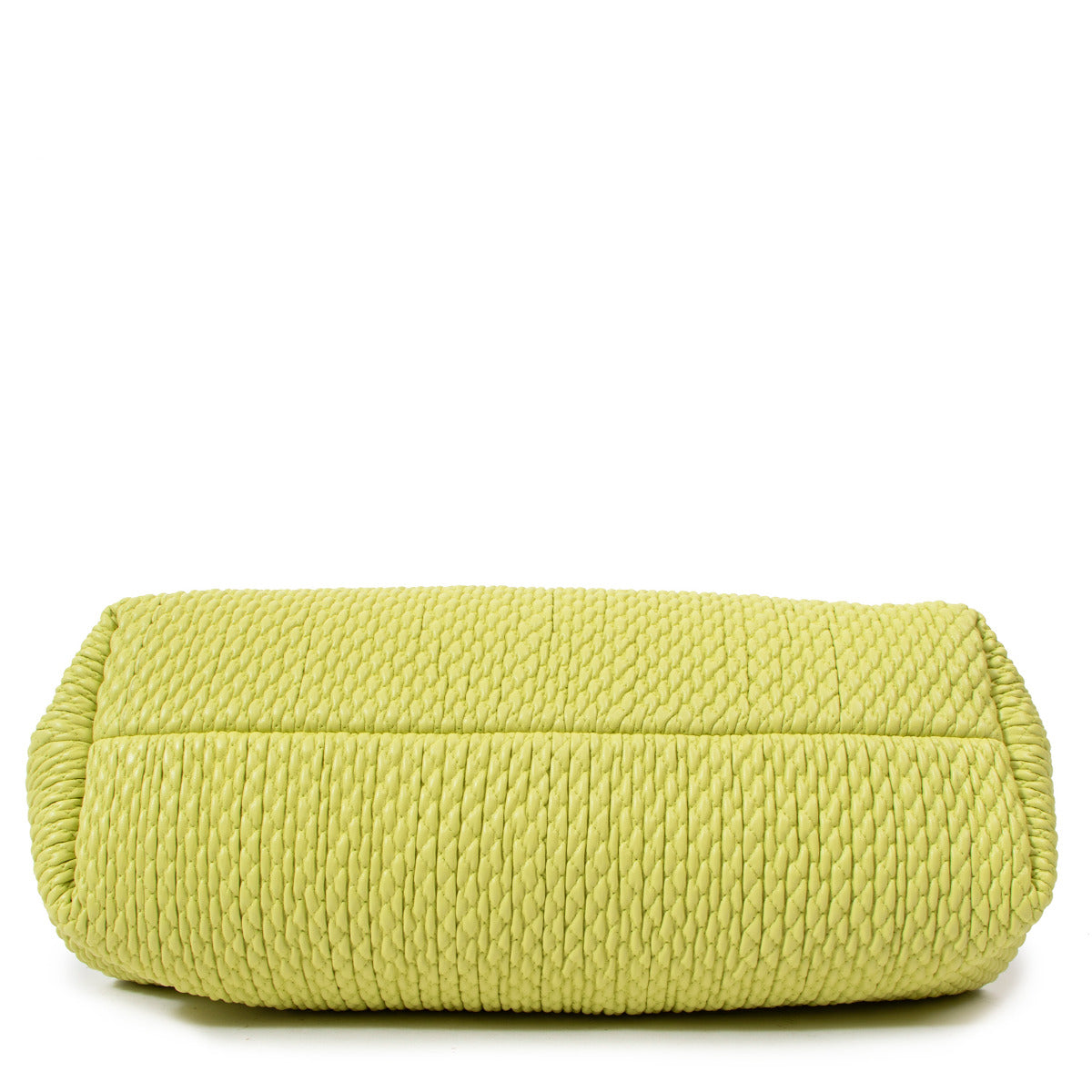 Bottega Veneta Point Medium Quilted Seagrass Top Handle Bag