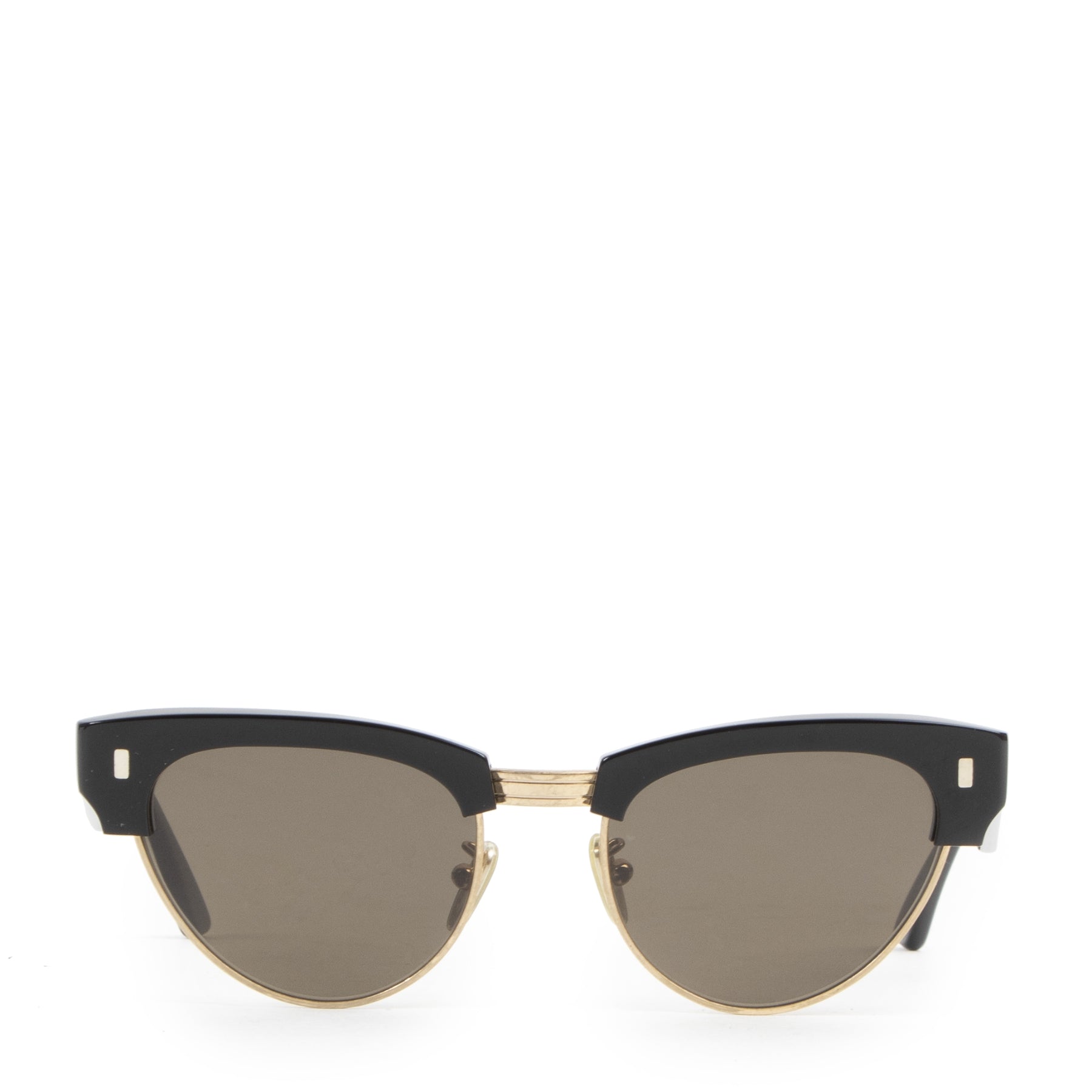 Authentic secondhand Céline Black and Gold Cateye Sunglasses designer accessories fashion luxury vintage webshop safe secure online shopping