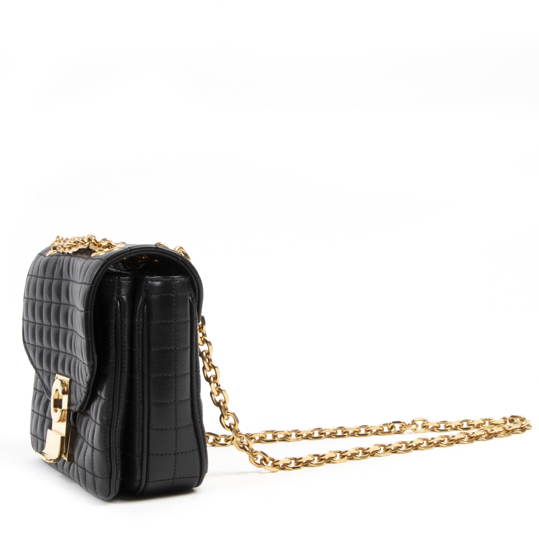 Céline C-bag small black Matelasse
