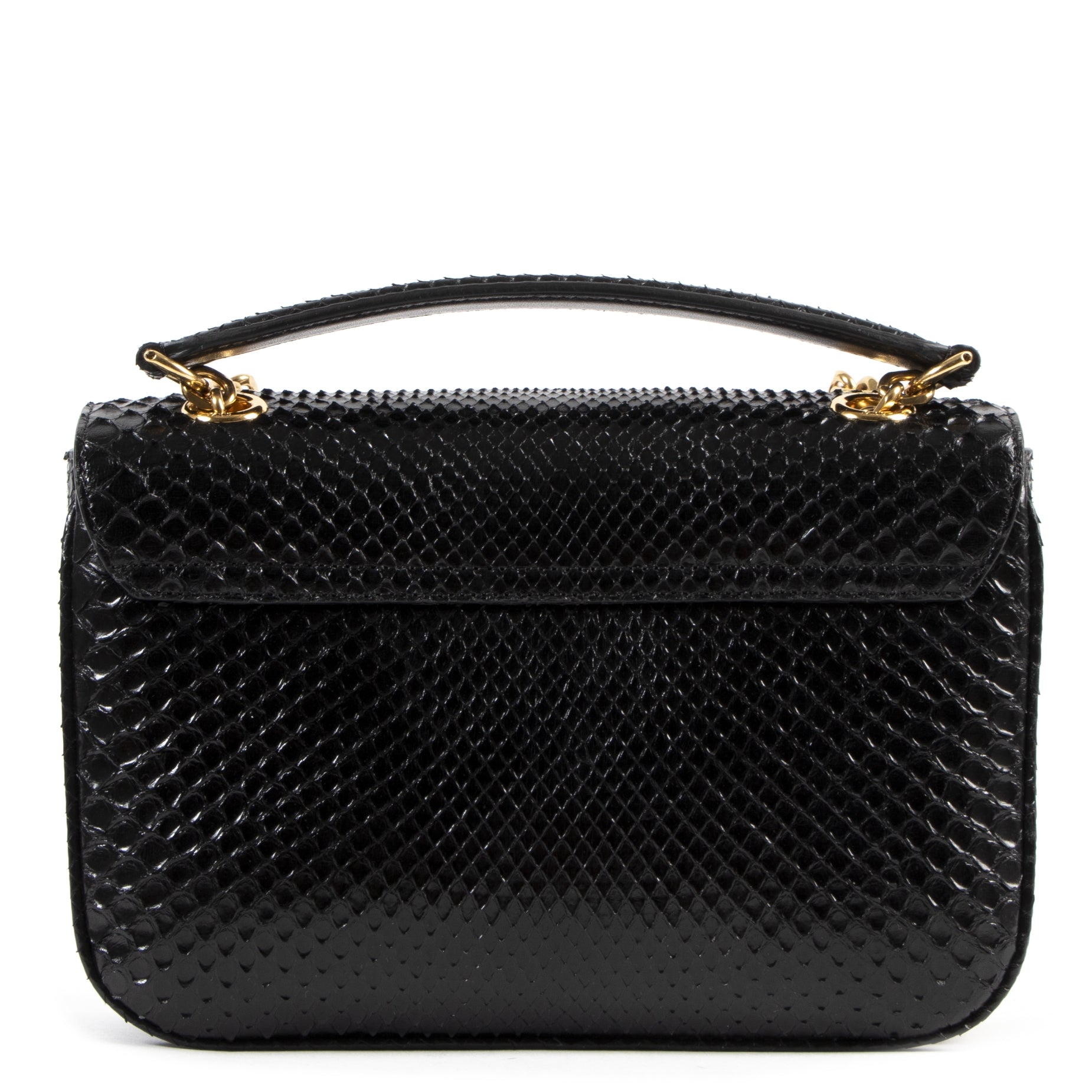 Celine Medium C-Bag Python Black Bag