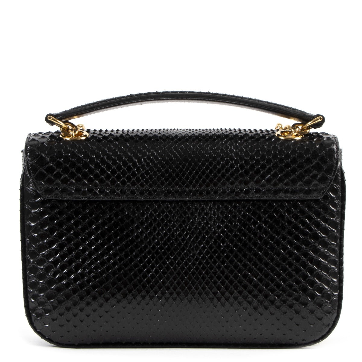 Celine Black Python Medium C Bag