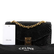 Celine Black Python Medium C bag