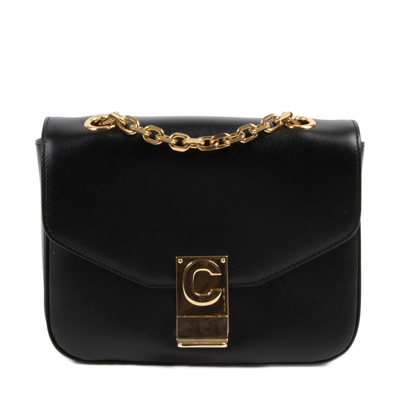 Celine Black Boxcalf Small C-bag