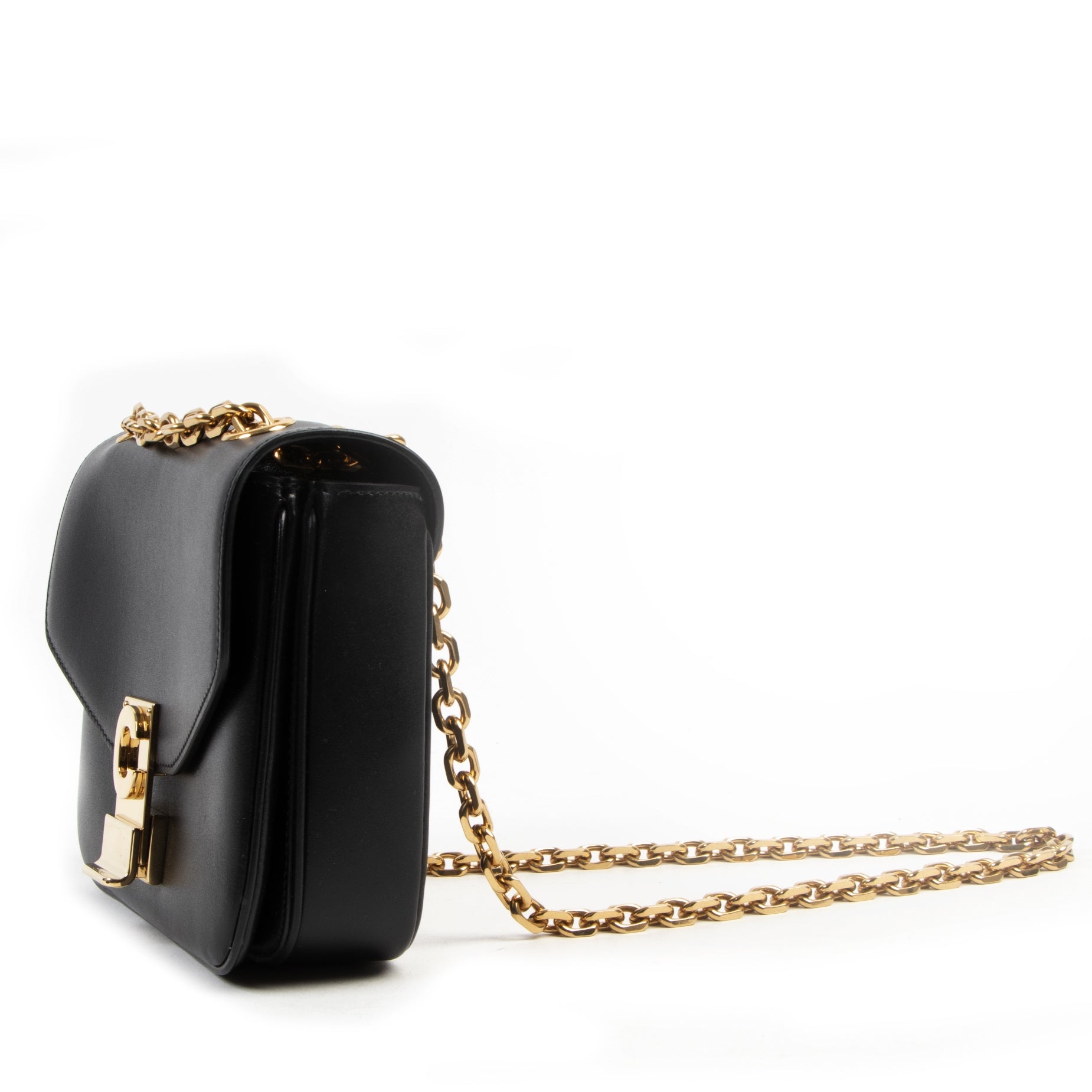 koop veilig online tegen de beste prijs Celine Black Boxcalf Small C-bag
