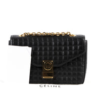 Celine C Black Medium Matelasse Bag full set brand new available online at Labellov