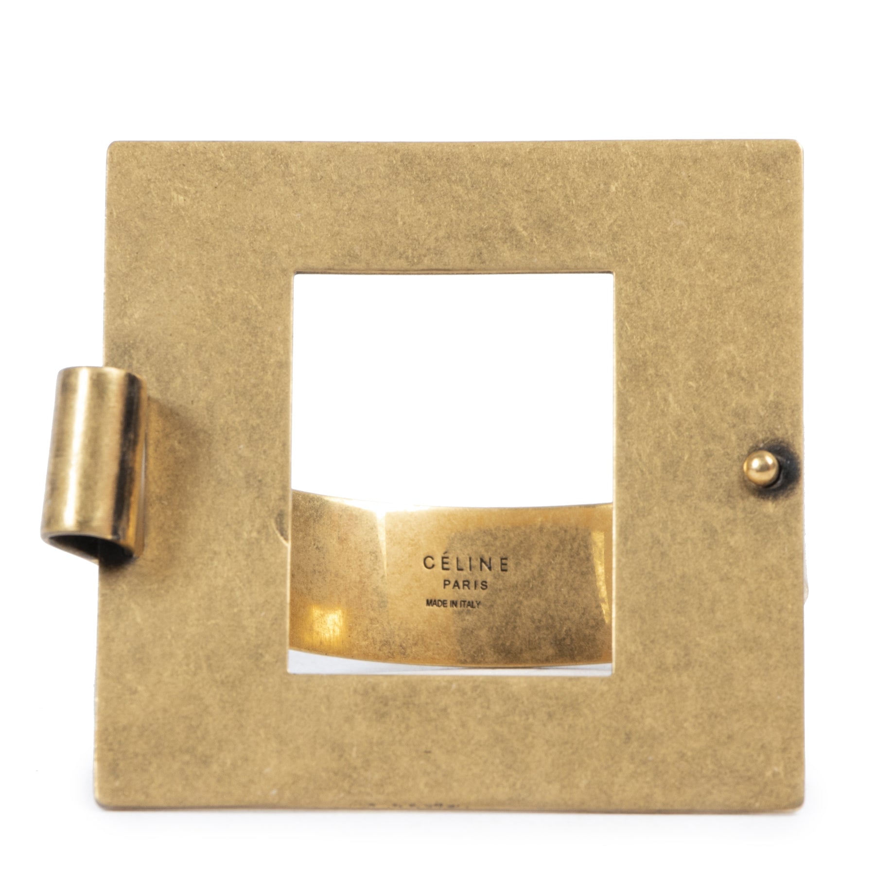 Authentic secondhand Céline Golden Square Bracelet - Size M designer accessories fashion luxury vintage webshop safe secure online shopping