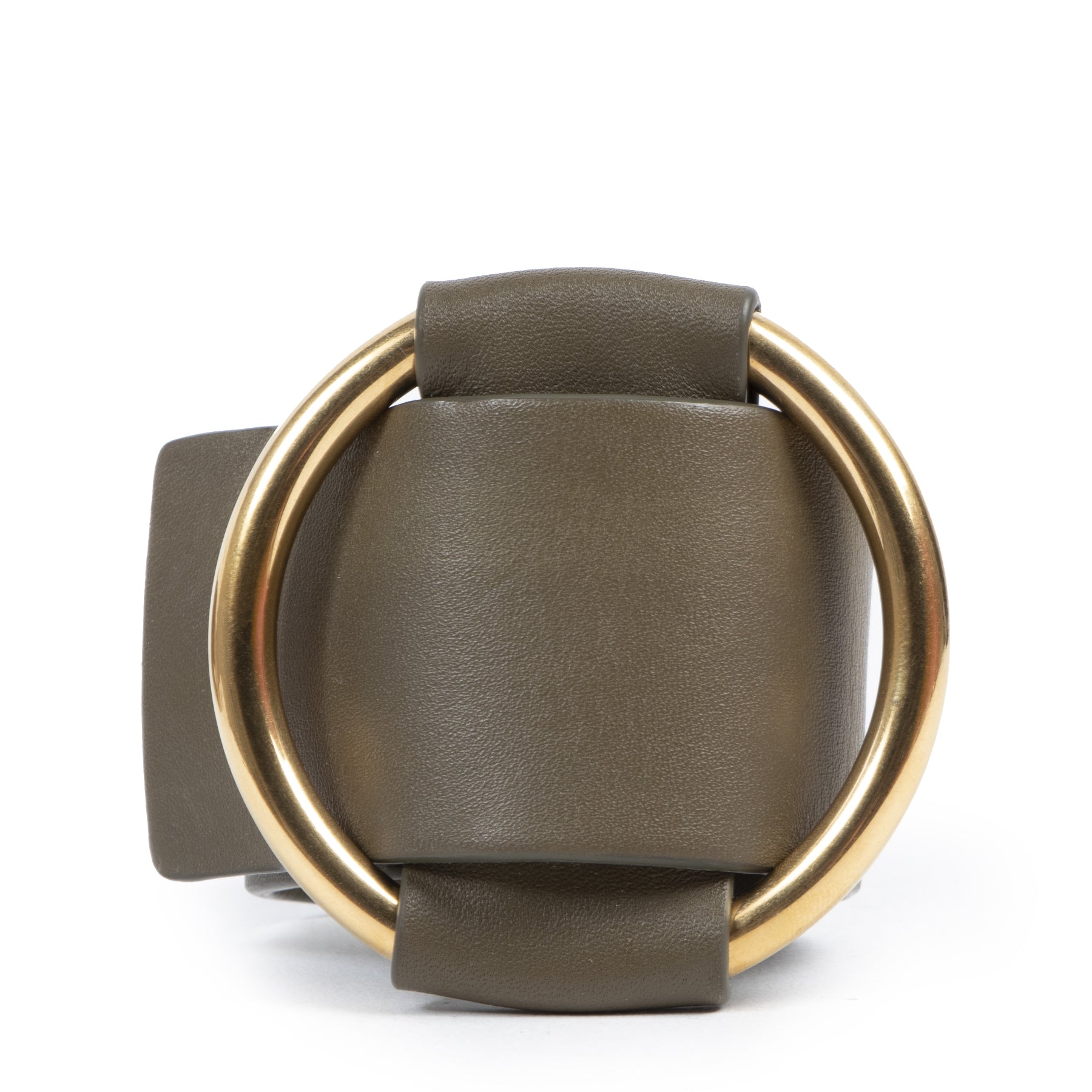 Authentic secondhand Céline Khaki Leather Bracelet - Size Medium designer accessories fashion luxury vintage webshop safe secure online shopping