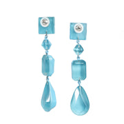 Authentic secondhand Céline Turquoise Blue Drop Earrings designer bags fashion luxury vintage webshop safe secure online shopping