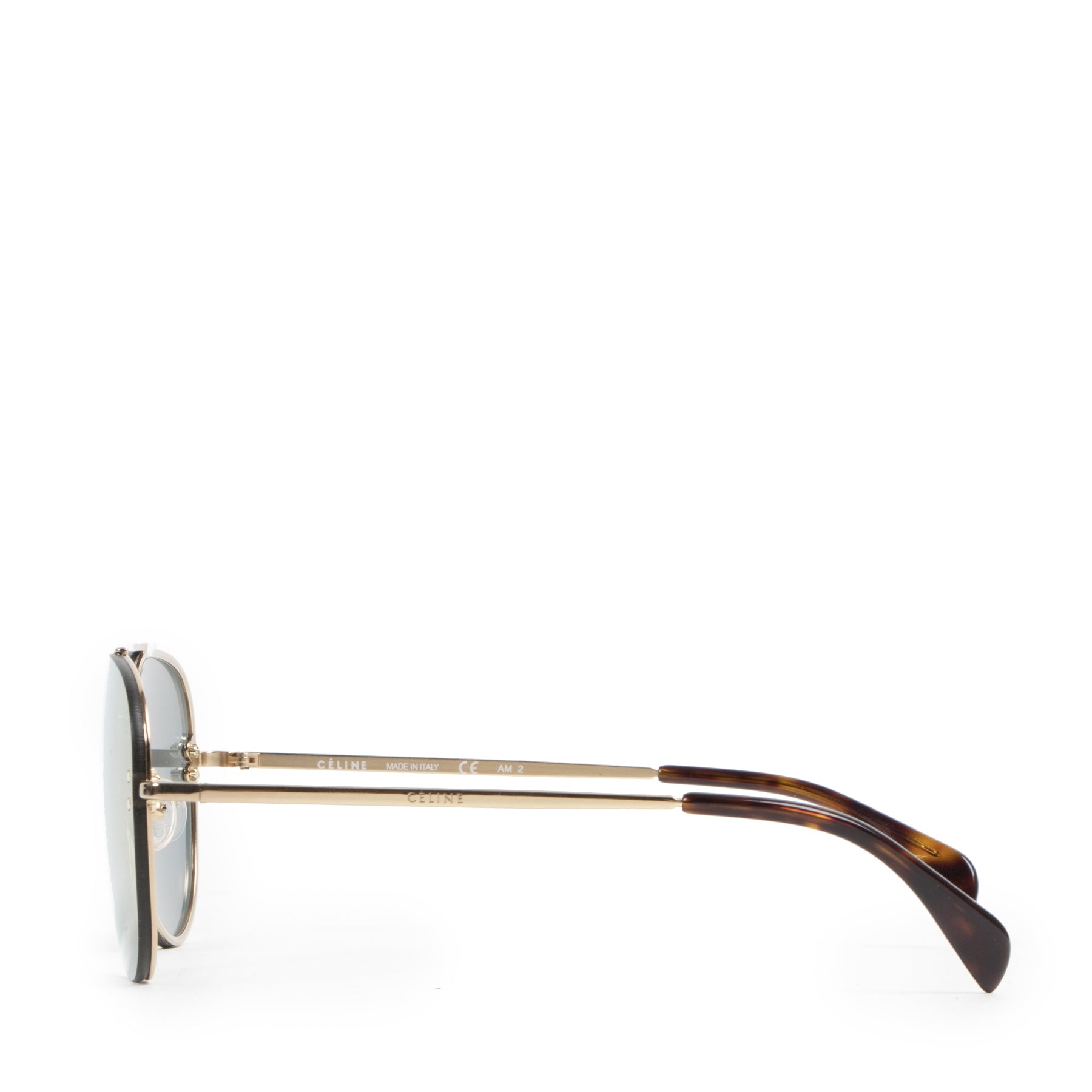 Authentieke Tweedehands Céline Black Aviator Mirror Sunglasses juiste prijs veilig online shoppen luxe merken webshop winkelen Antwerpen België mode fashion