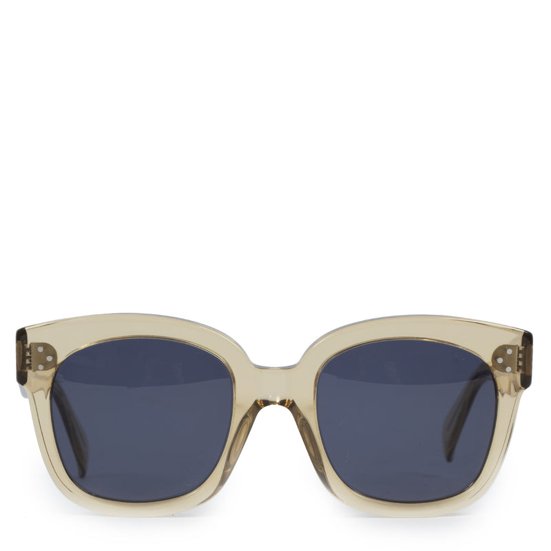 Authentic secondhand Céline New Audrey Sunglasses in Transparent Champagne Acetate designer accessories fashion luxury vintage webshop safe secure online shopping
