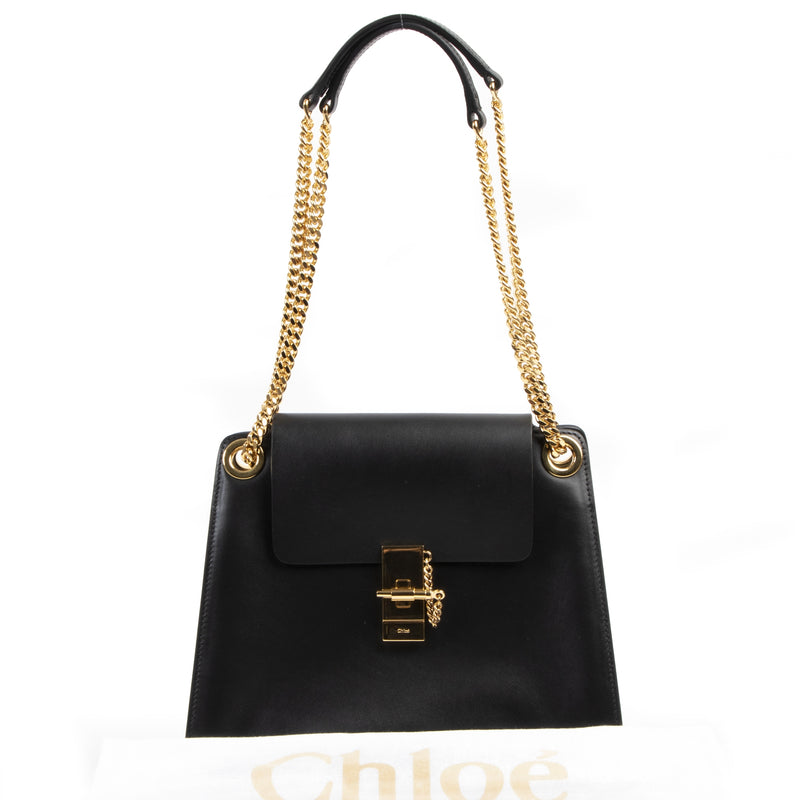 We buy and sell your authentic designer Chloé Black Annie Shoulder Bag GHW for the best price