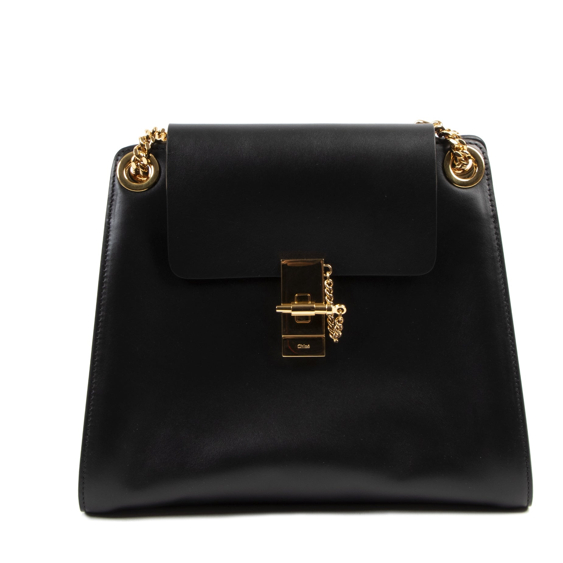 2020 discounts on Chloé Black Annie Shoulder Bag GHW only at Labellov