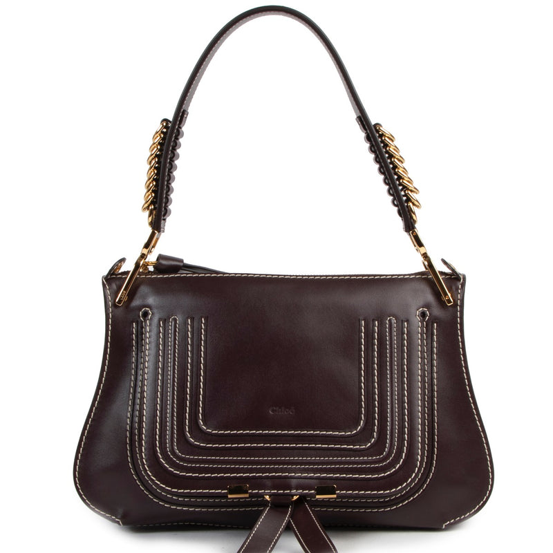Koop veilig online op labellov.com Chloé Marie aubergine shoudertas.