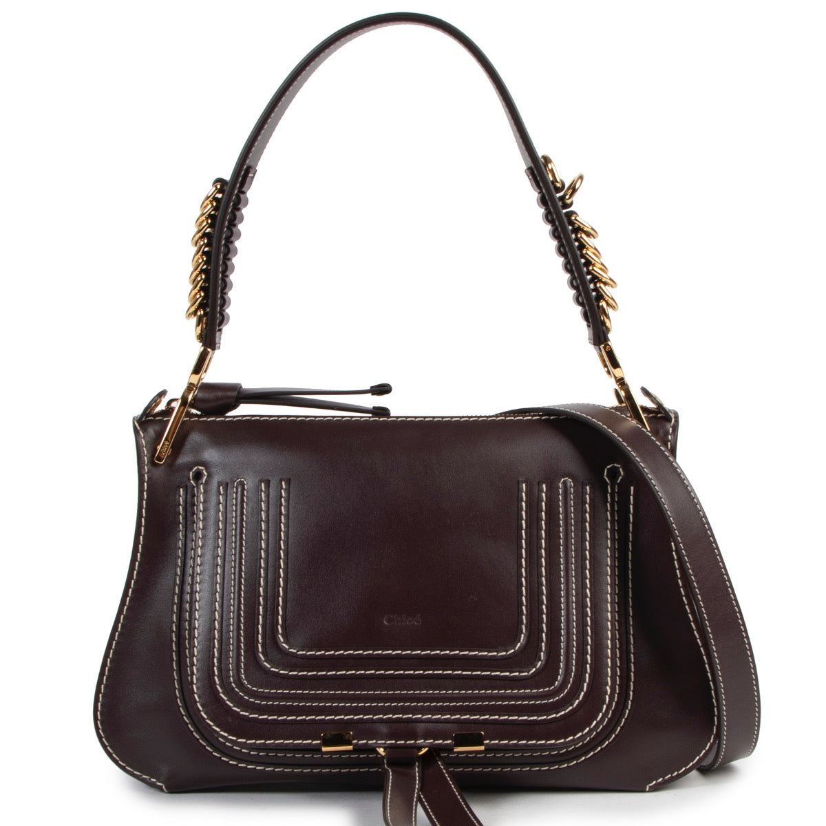 Acheter en ligne Chloé aubergine Marcie sac.