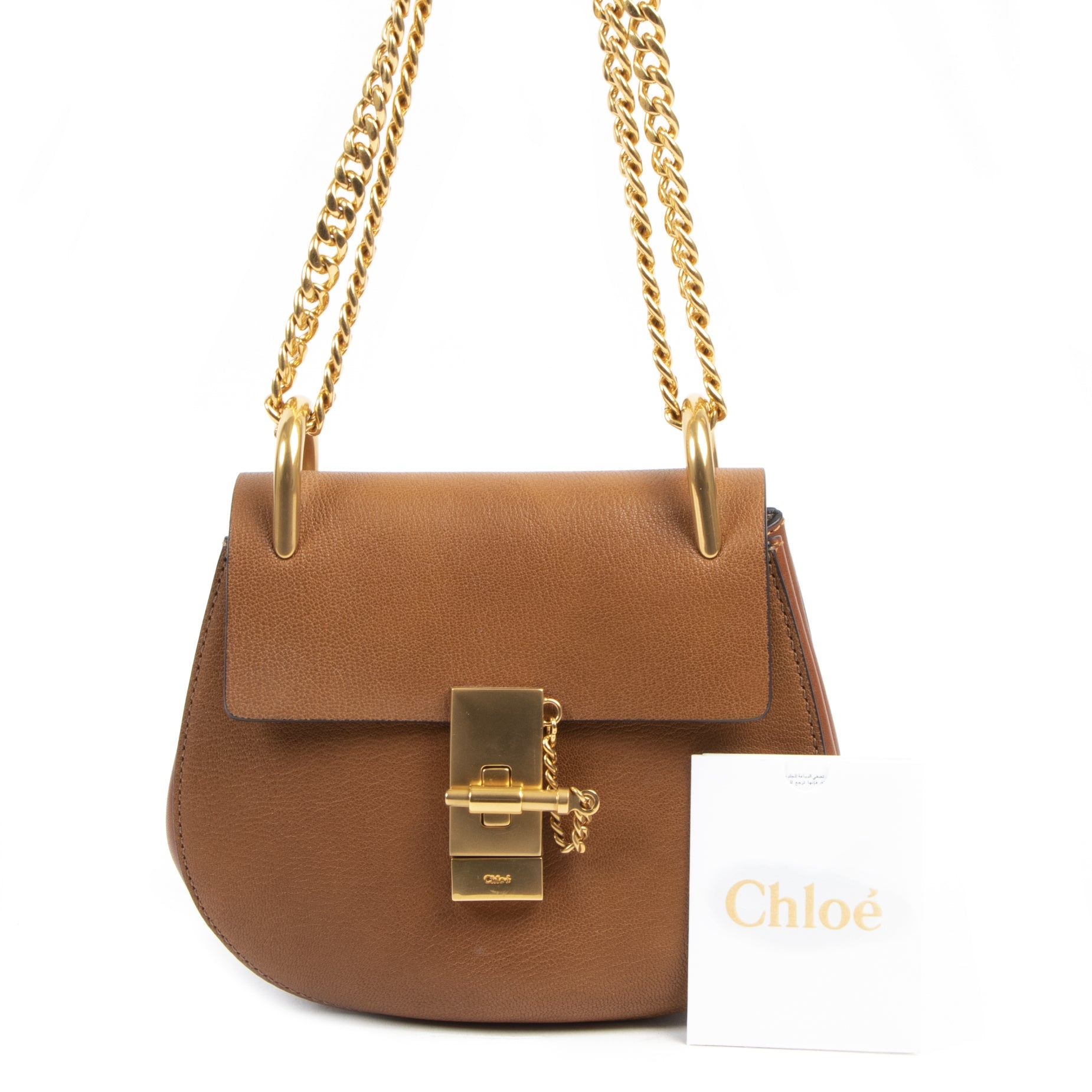 chloe mini drew crossbody backpack Chloé Brown Mini Drew Bag – Labellov