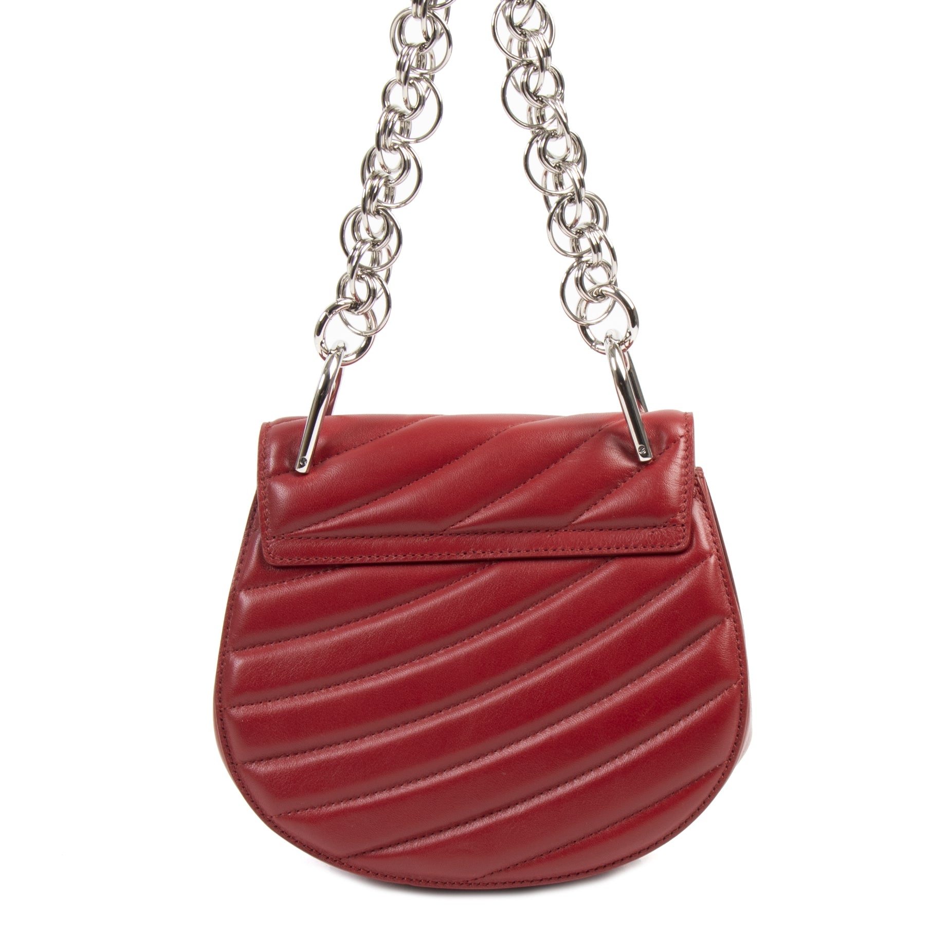Chloé Red Dahlia Leather Drew Bijoux Bag