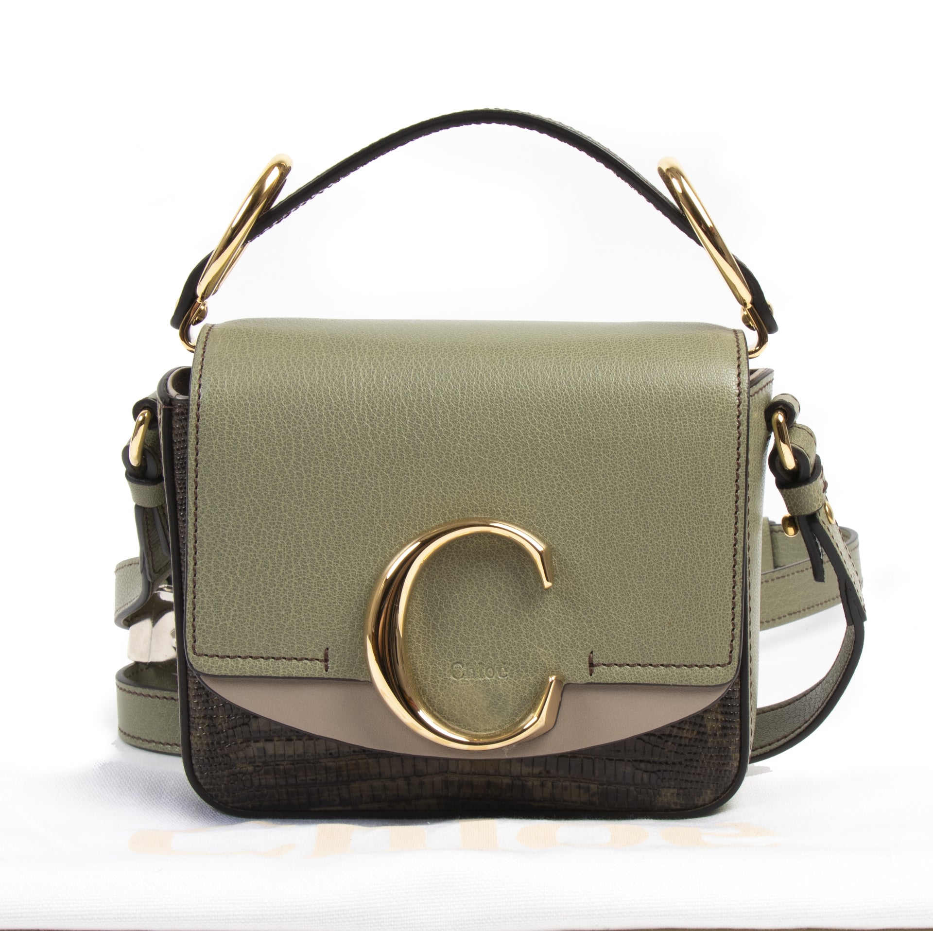 Chloé C Small Crossbody Sage Green Bag