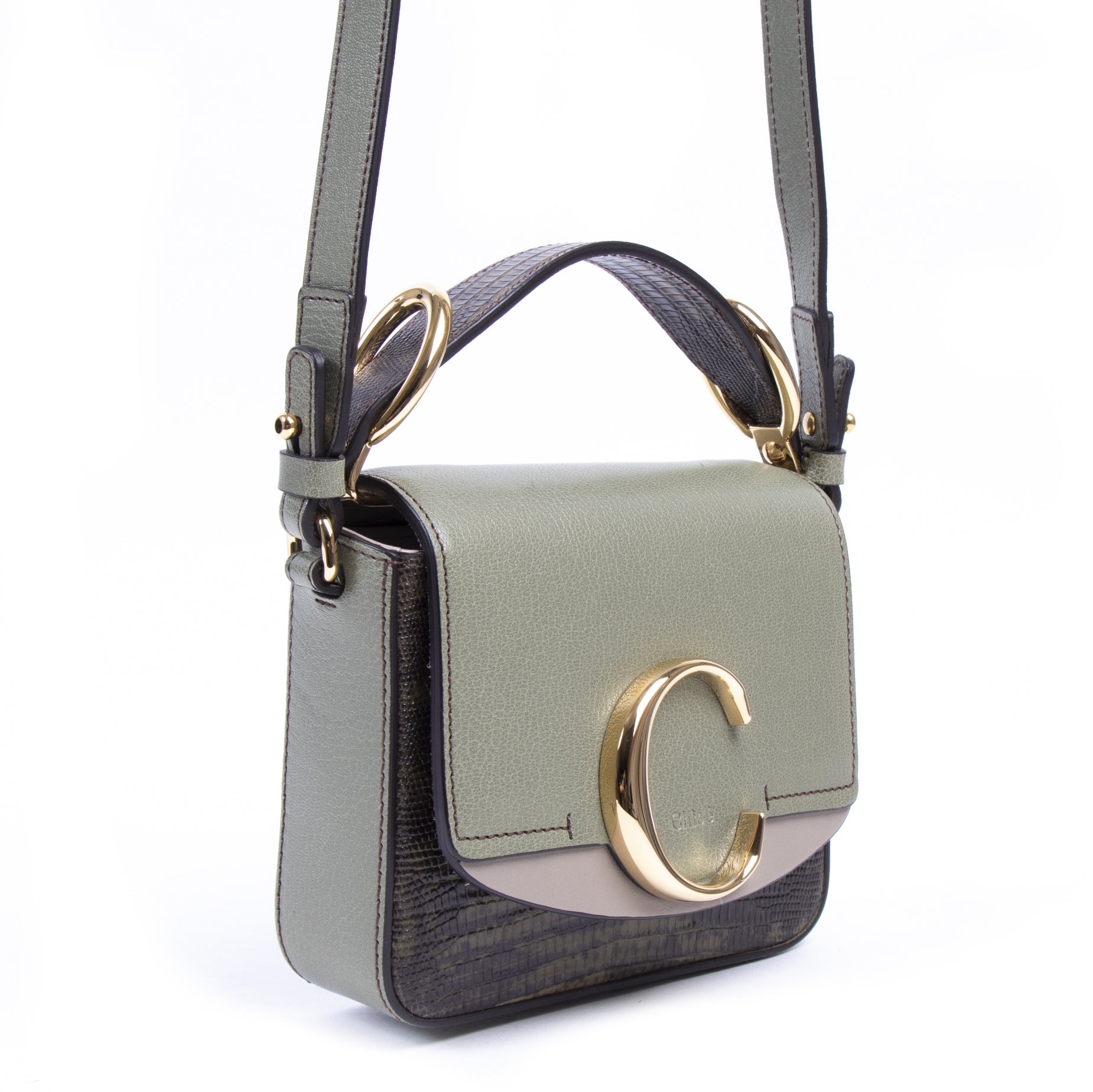 Chloé C Small Crossbody Sage Green Bag