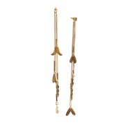 Authentic secondhand Chloé Keira Gold Brass Earrings designer accessories fashion luxury vintage webshop safe secure online shopping
